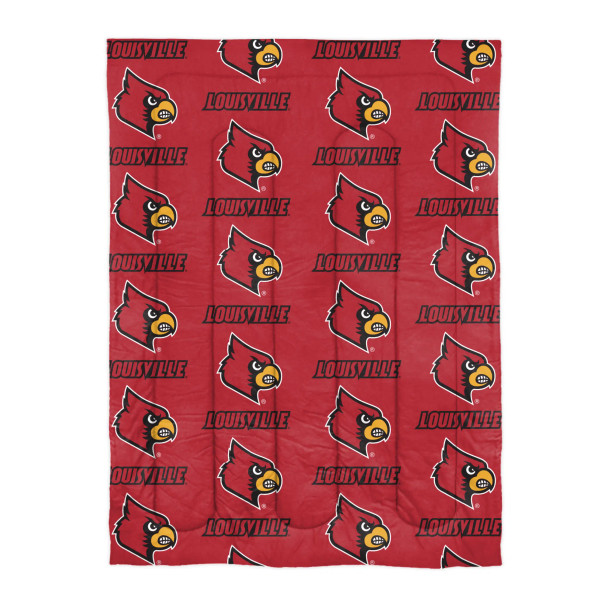 Louisville Cardinals Twin Rotary Bed In a Bag Set