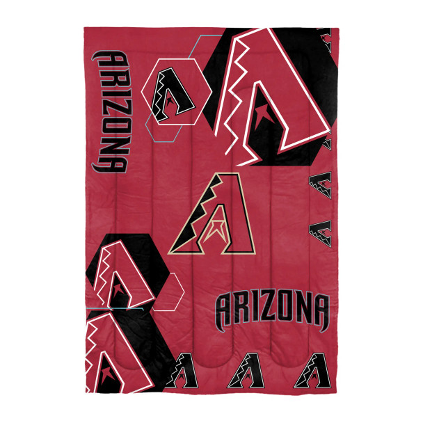Arizona Diamondbacks MLB 'Hexagon' Twin Comforter and Sham Set