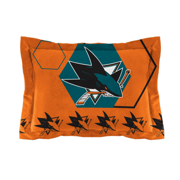 San Jose Sharks NHL 'Hexagon' Twin Comforter and Sham Set