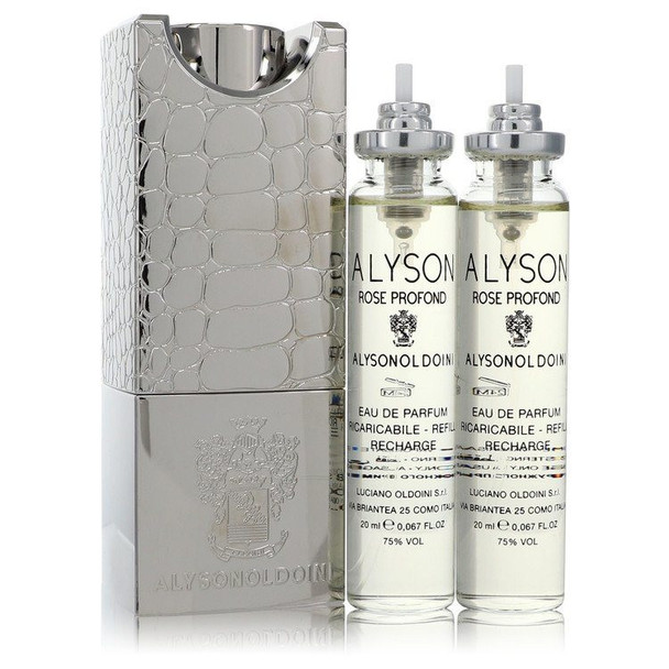 Rose Profond by Alyson Oldoini Eau De Parfum Refillable Spray Includes 3 x 20 ml Refills and Atomizer 2 oz