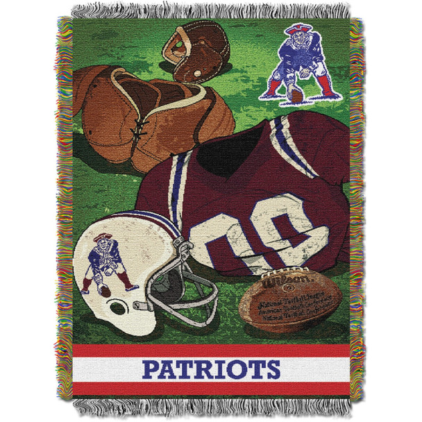 New England Patriots NFL Vintage Woven Tapestry Throw