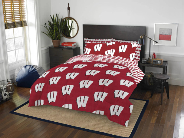 Wisconsin Badgers Queen Bed in a Bag Set