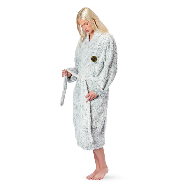 Authentic Yellowstone Women's Sherpa Bath Robe Gray S/M