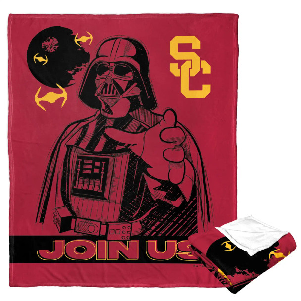 NCAA Star Wars Cobranding Influence USC Trojans Silk Touch Blanket
