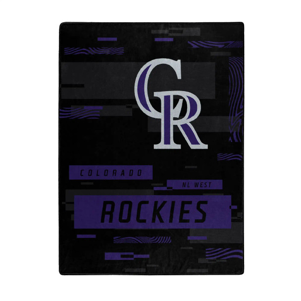 MLB Digitize Colorado Rockies Raschel Throw Blanket