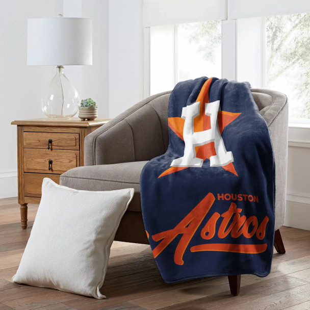 MLB Houston Astros Signature Raschel Throw Blanket