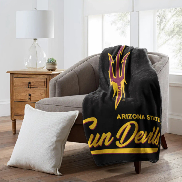 NCAA Arizona State Sun Devils Signature Raschel Throw Blanket