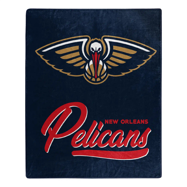 NBA New Orleans Pelicans Signature Raschel Throw Blanket