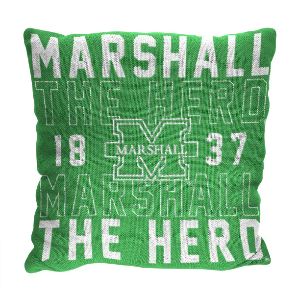 NCAA Marshall Thundering Herd Stacked Woven Pillow