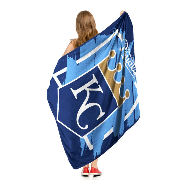 MLB Kansas City Royals Dimensional Micro Raschel Throw Blanket