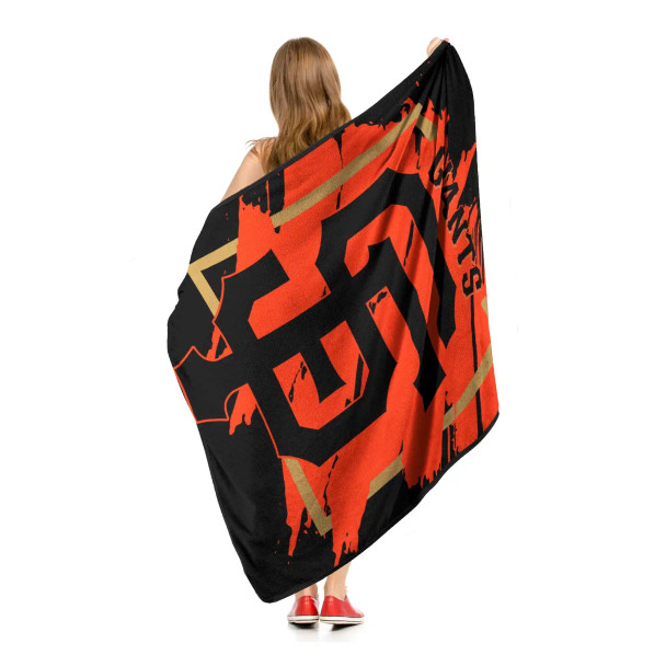 MLB San Francisco Giants Dimensional Micro Raschel Throw Blanket
