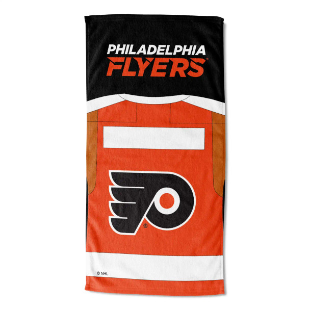 NHL Philadelphia Flyers Jersey Personalized Beach Towel