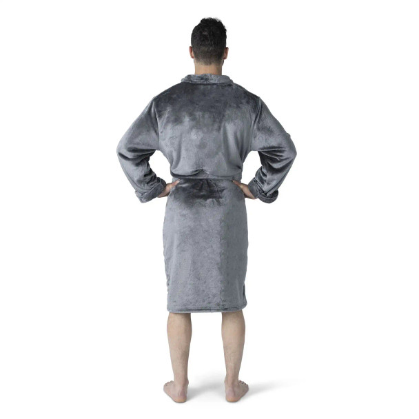 NHL Philadelphia Flyers Men's L/XL Silk Touch Personalized Bath Robe (Charcoal)