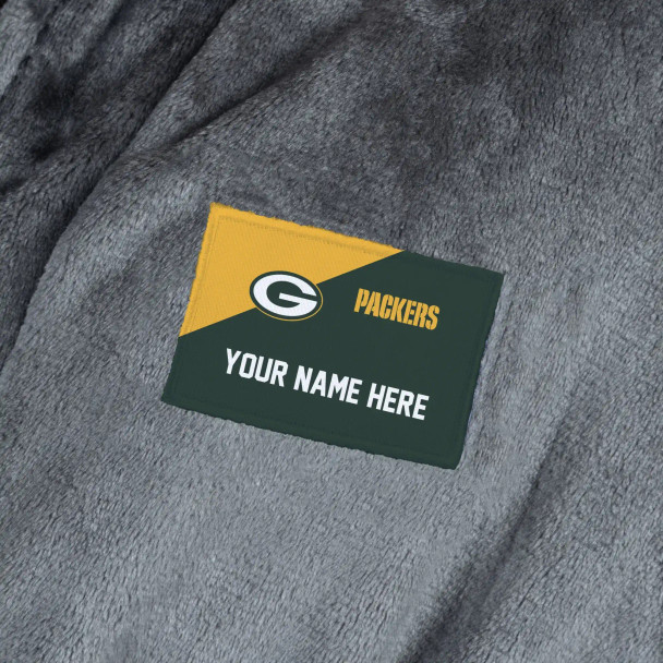 NFL Green Bay Packers Women's S/M Silk Touch Personalized Bath Robe (Charcoal)