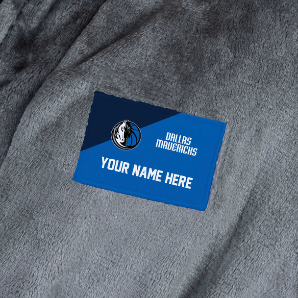 NBA Dallas Mavericks Women's S/M Silk Touch Personalized Bath Robe (Charcoal)