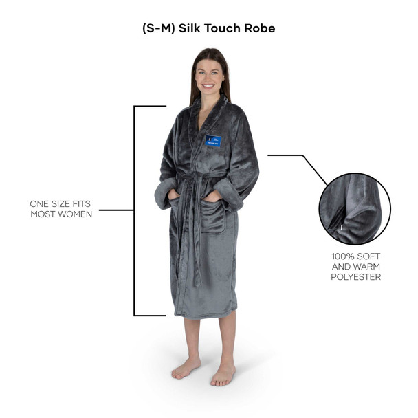 NBA Dallas Mavericks Women's S/M Silk Touch Personalized Bath Robe (Charcoal)