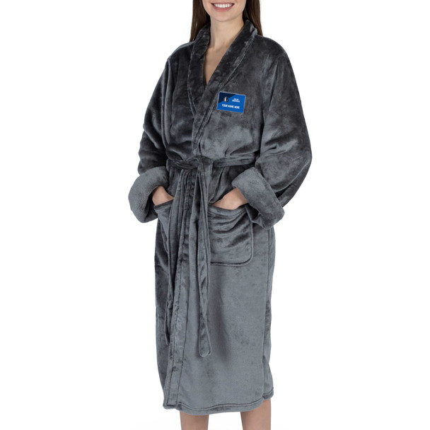 NBA Dallas Mavericks Women's S/M Silk Touch Personalized Bath Robe (Charcoal)
