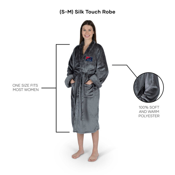 NBA New Orleans Pelicans Women's S/M Silk Touch Personalized Bath Robe (Charcoal)