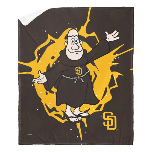 MLB San Diego Padres Mascot Silk Touch Sherpa Throw Blanket