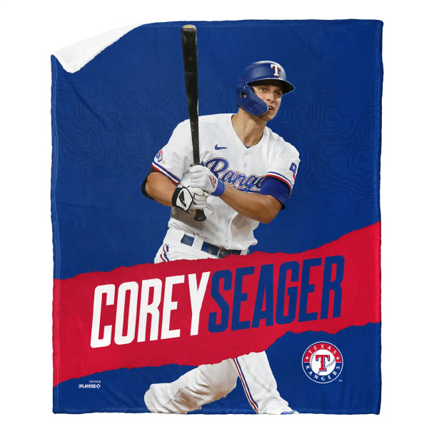 MLB Texas Rangers Corey Seager Silk Touch Sherpa Throw Blanket