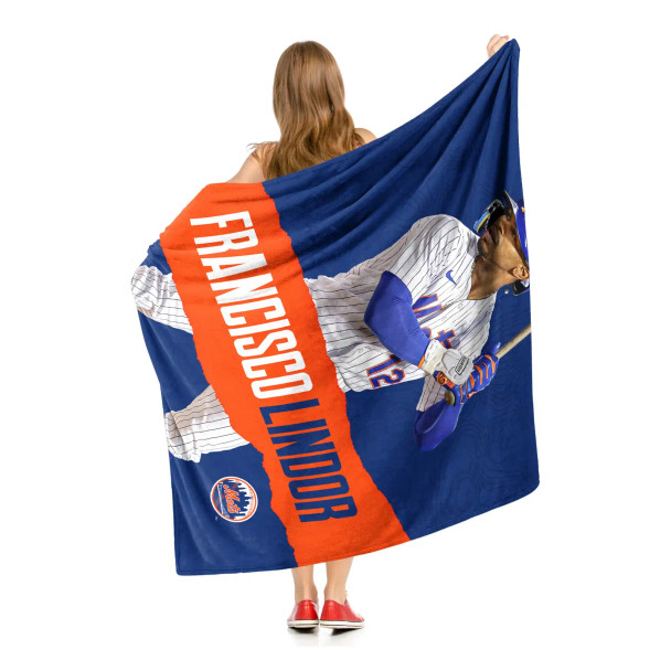 MLB New York Mets Francisco Lindor Silk Touch Throw Blanket
