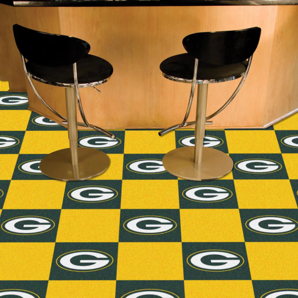 NFL Green Bay Packers 18" x 18" Carpet Tiles