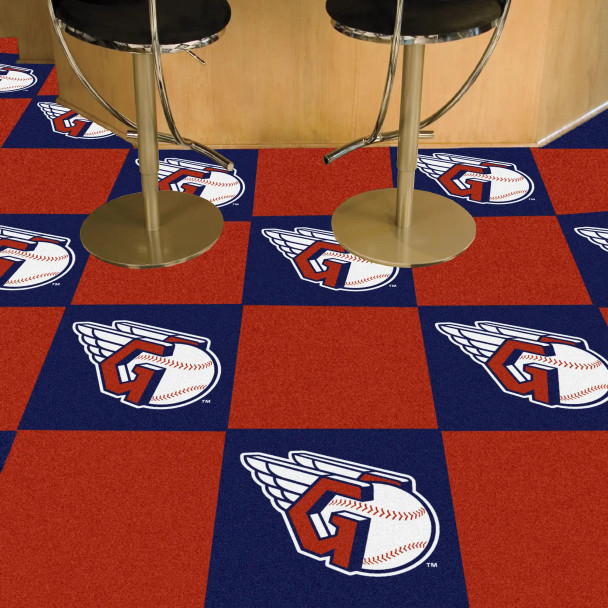 MLB Cleveland Guardians 18" x 18" Carpet Tiles