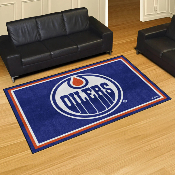 NHL Edmonton Oilers 5' x 8' Plush Rug