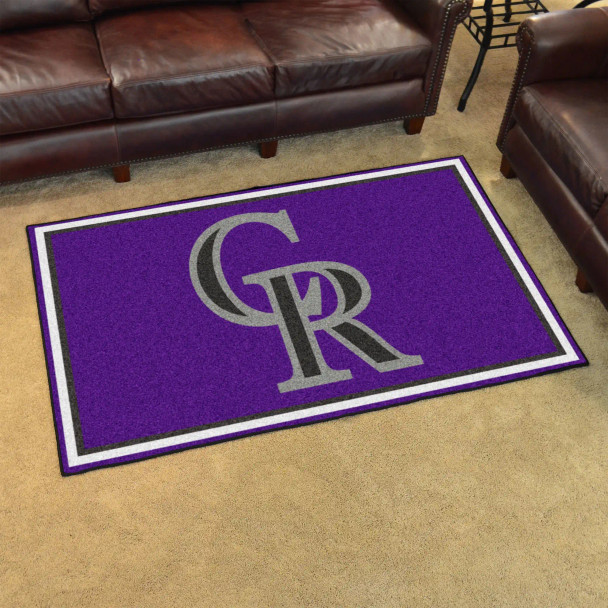 MLB Colorado Rockies 4' x 6' Plush Rug