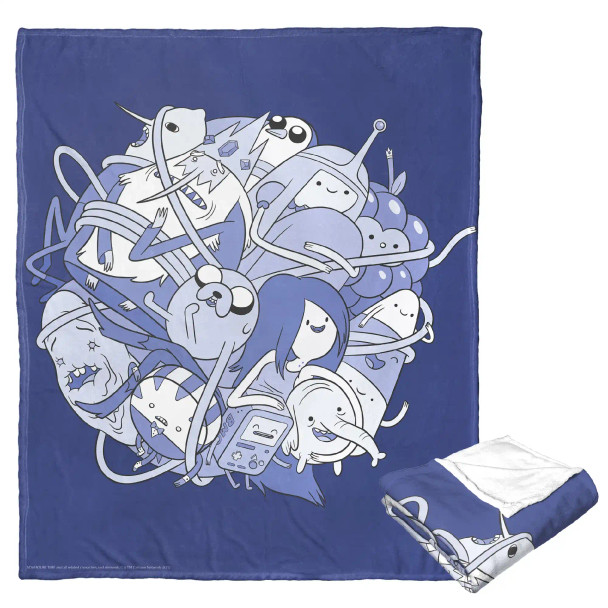 Cartoon Network Adventure Time Ball of Fun Silk Touch Throw Blanket