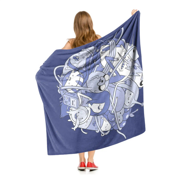 Cartoon Network Adventure Time Ball of Fun Silk Touch Throw Blanket