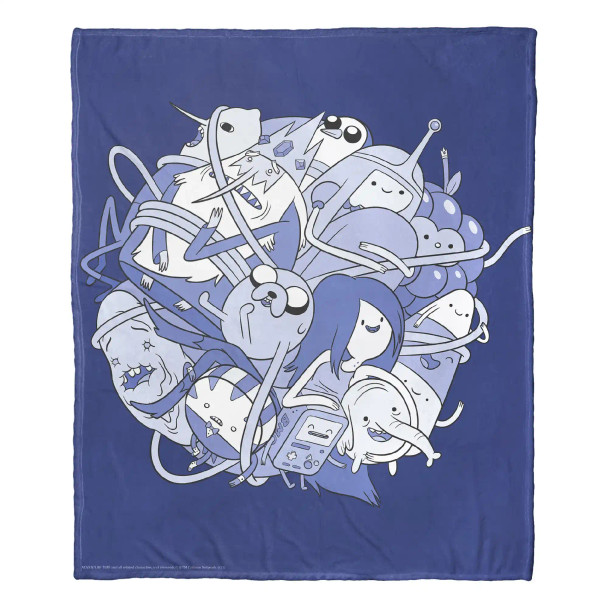 Cartoon Network Adventure Time Ball of Fun Silk Touch Throw Blanket