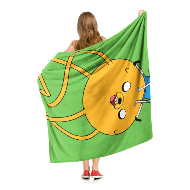 Cartoon Network Adventure Time Taking a Ride Silk Touch Throw Blanket