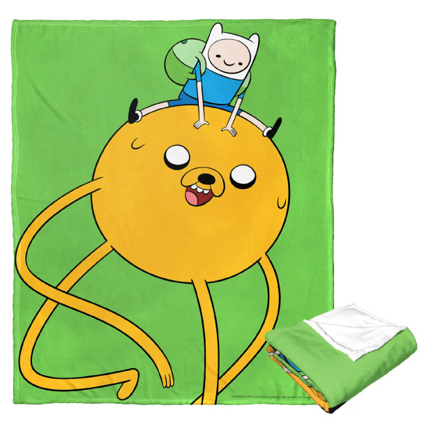 Cartoon Network Adventure Time Taking a Ride Silk Touch Throw Blanket