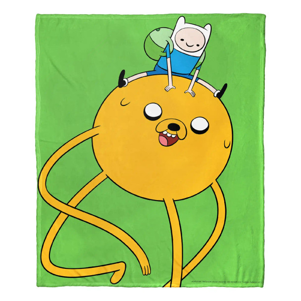Cartoon Network Adventure Time Taking a Ride Silk Touch Throw Blanket