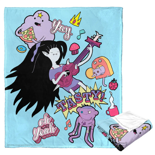 Cartoon Network Adventure Time Tasty Tunes Silk Touch Throw Blanket