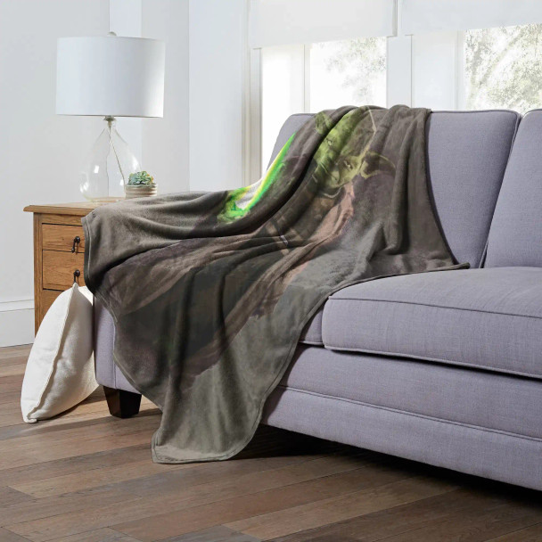 Disney Star Wars High Republic Warrior Yoda Silk Touch Throw Blanket
