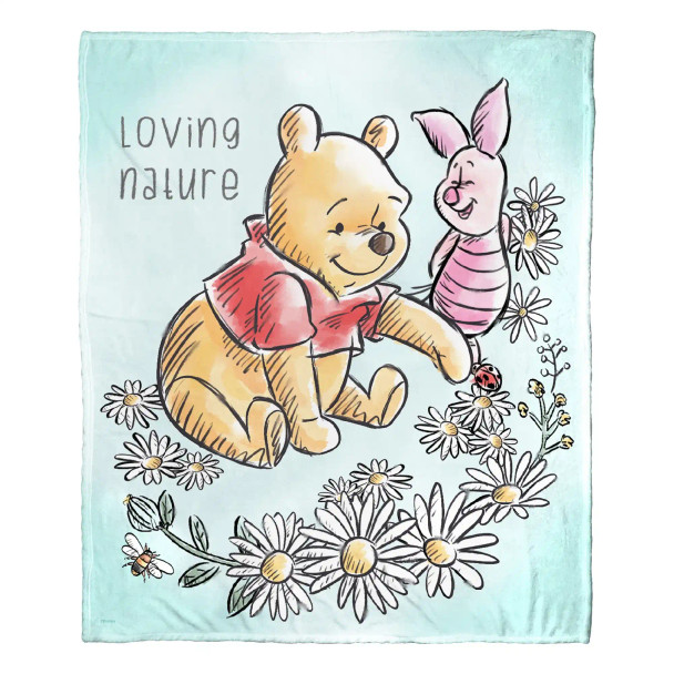 Disney Winnie The Pooh Daisies and Friends Silk Touch Throw Blanket