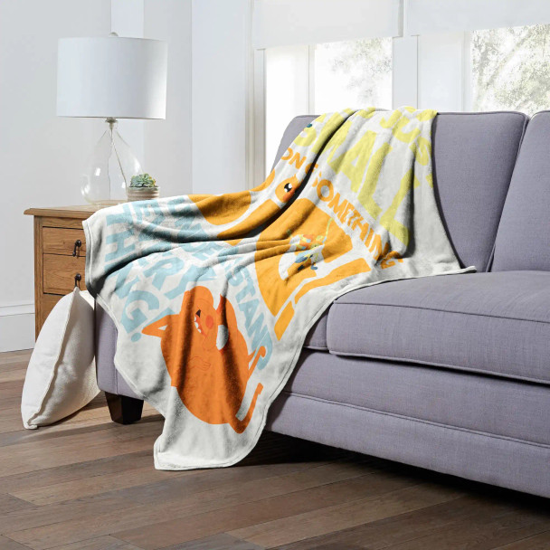 Cartoon Network Adventure Time Big And Small Silk Touch Throw Blanket