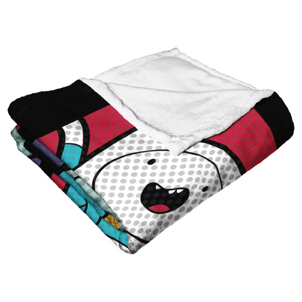 Cartoon Network Adventure Time Adventure Comic Silk Touch Throw Blanket