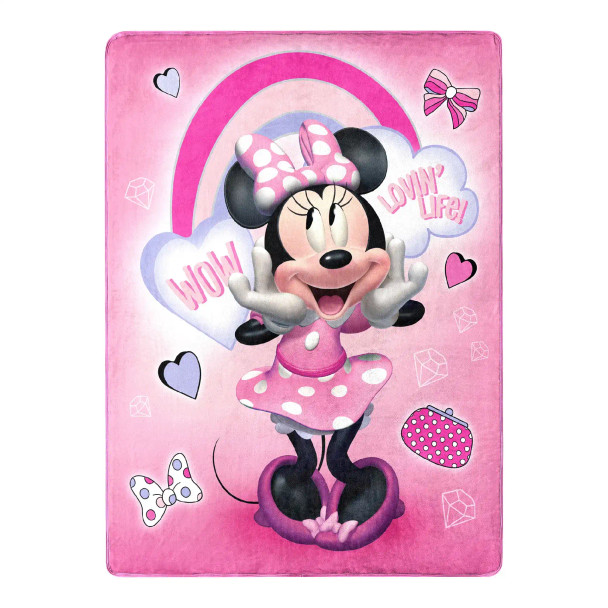 Disney Minnie Mouse Wow Minnie Silk Touch Throw Blanket