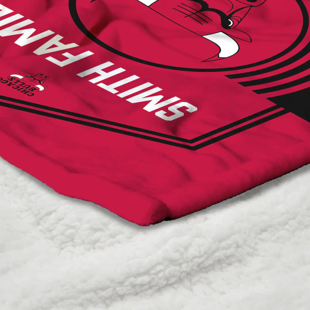NBA Chicago Bulls Dominion Personalized Silk Touch Sherpa Throw Blanket