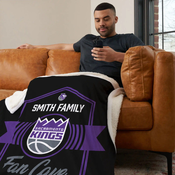 NBA Sacramento Kings Dominion Personalized Silk Touch Sherpa Throw Blanket NBA Sacramento Kings Dominion Personalized Silk Touch Sherpa Throw Blanket