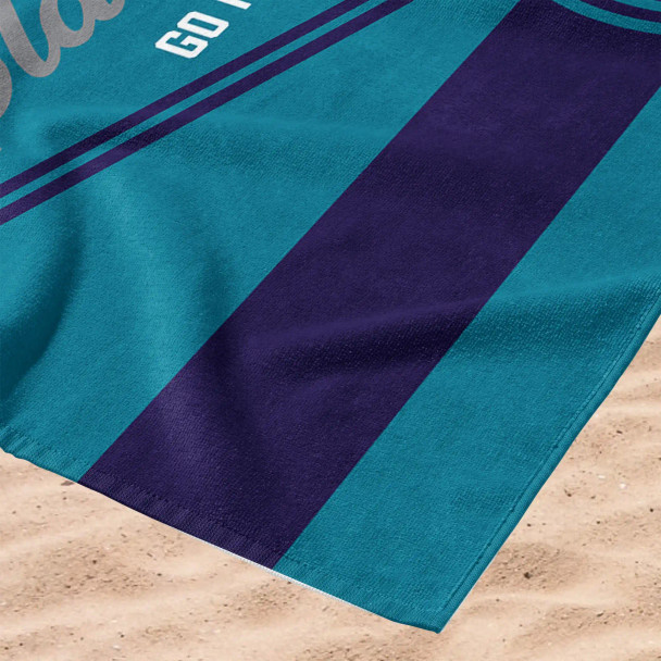 NBA Charlotte Hornets Dominion Personalized Beach Towel