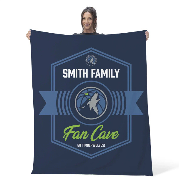 NBA Minnesota Timberwolves Dominion Personalized Silk Touch Throw Blanket