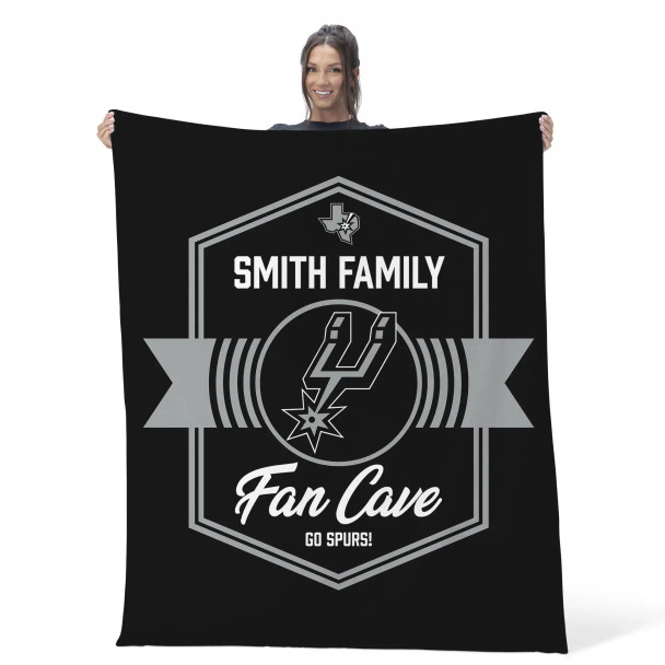 NBA San Antonio Spurs Dominion Personalized Silk Touch Throw Blanket