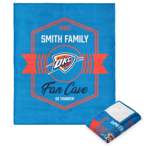 NBA Oklahoma City Thunder Dominion Personalized Silk Touch Throw Blanket