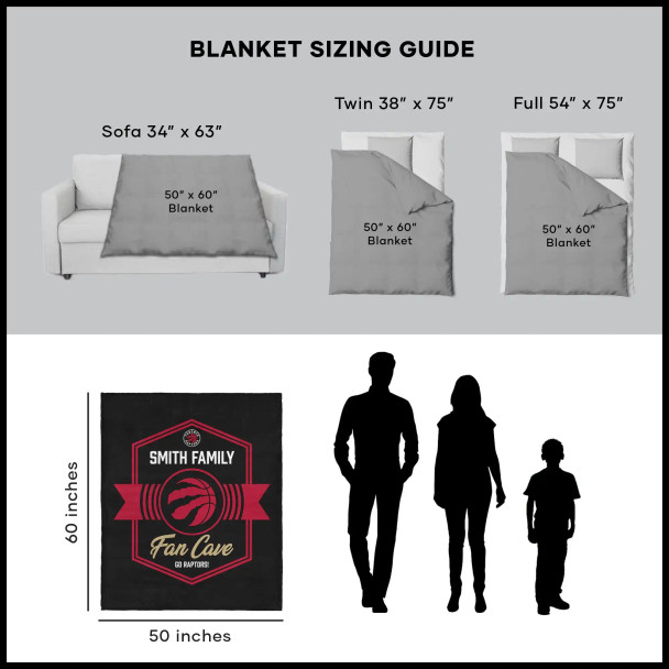 NBA Toronto Raptors Dominion Personalized Silk Touch Throw Blanket