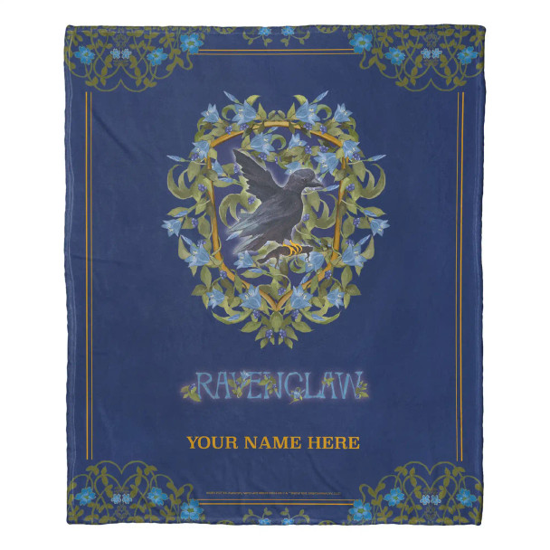 Warner Bros. Harry Potter Botanical Ravenclaw Personalized Silk Touch Throw Blanket