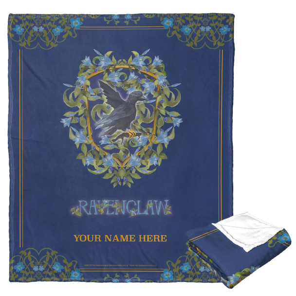 Warner Bros. Harry Potter Botanical Ravenclaw Personalized Silk Touch Throw Blanket